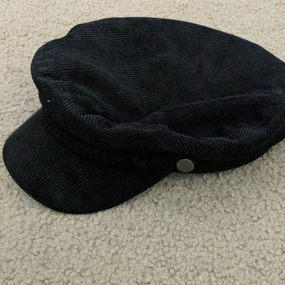 Black Corduroy Cap